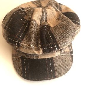 Tweed paige boy/newspaper boy hat